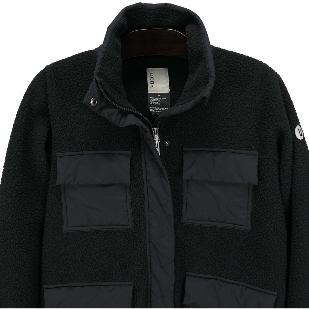 Vuori Utility Jacket Sherpa Fleece Full Zip Women XS Black Jacket Gorpcore Cozy - Picture 4 of 8